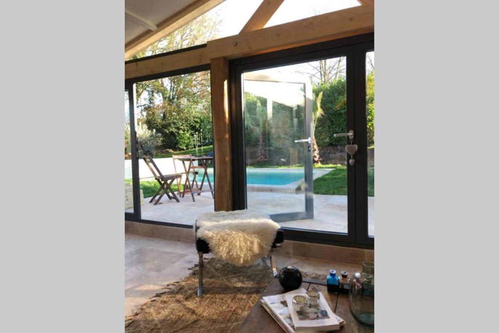 Cottage Normand Avec Sa Grande Piscine Chauffee Toute L Annee Sur Parc Arbore Et Clos En Plein Coeur De La Campagne Adapte Aux Kids Et Dog Friendly Saint-Antonin-de-Sommaire Экстерьер фото
